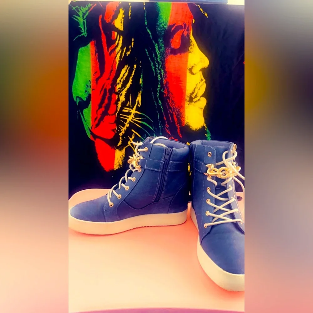 Women's Navy High-Top Platform Sneakers - Unbranded